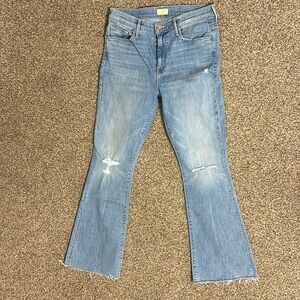 MOTHER weekender fray jeans